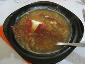 food and water garlic soup