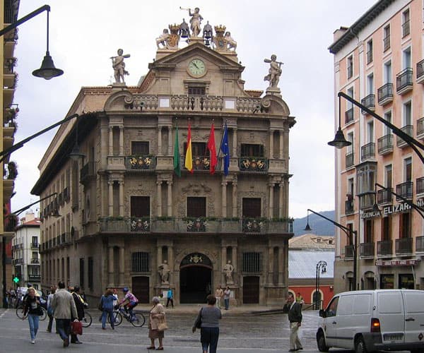 Pamplona to Burgos Route city hall in Pamplona